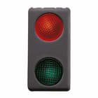 GEWISS - GEWGW21607 SPIA SEGN.DOPPIA ROSSO/VER.230V SY/BK