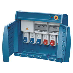 GEWISS - GEWGW68495 Q-BOX 6 - CON MORSETTIERA - CABLATO - 2 2P+T 16A + 1 3P+T 16A + 3 3P+N+T 32A - IP55