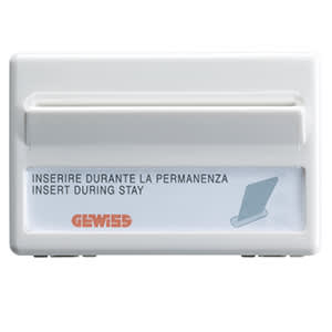 GEWISS - GEWGW20820 INTERRUTTORE BADGE ELETTROMEC.3M SY/WT