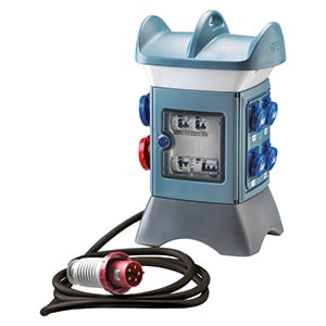 GEWISS - GEWGW68883A QMC16T ASC - CABLATO - CON CAVO E SPINA - 4 2P+T 16A IEC 309 + 1 3P+T 16A IEC309 + 2 3P+N+T 16A IEC309 + 1 3P+N+T 32A IEC309 - IP56 - AZZURRO