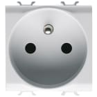 GEWISS - GEWGW10247F PRESA STANDARD FRANCESE 250V ac - MORSETTI CABLAGGIO RAPIDO - 2P+T 16A - 2 MODULI - BIANCO LUCIDO - CHORUSMART