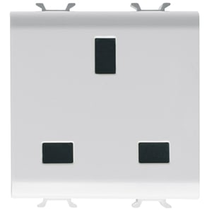 GEWISS - GEWGW10296 PRESA 2M 2P+T 13A ST.INGLESE BIANCO