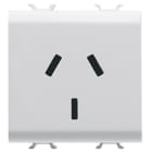 GEWISS - GEWGW10306 PRESA 2M 2P+T 10A ST.AUSTRALIANO BIANCO