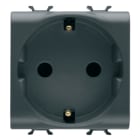 GEWISS - GEWGW12341 PRESA STANDARD TEDESCO 250V ac - MORSETTI SERRAGGIO FRONTALE - 2P+T 16A - 2 MODULI - NERO SATINATO - CHORUSMART