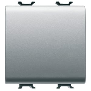 GEWISS - GEWGW14071F DEVIATORE UNIPOLARE 250V ac - MORSETTI CABLAGGIO RAPIDO - 16AX - NEUTRO - 2 MODULI - TITANIO - CHORUSMART