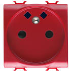 GEWISS - GEWGW10258 PRESA STANDARD FRANCESE 250V ac - MORSETTI SERRAGGIO FRONTALE - LINEE DEDICATE - 2P+T 16A - 2 MODULI - ROSSO - CHORUSMART