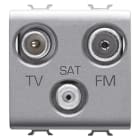 GEWISS - GEWGW14382 PRESA TV+FM+SAT 2M TITANIO