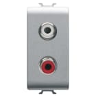 GEWISS - GEWGW14453 CONNETTORE DOPPIO RCA 1M TITANIO