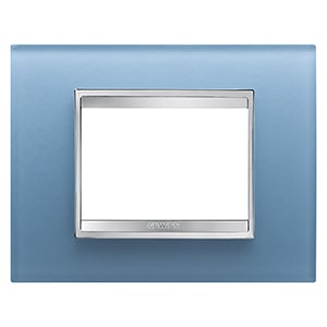 GEWISS - GEWGW16203CA PLACCA LUX 3P VETRO ACQUAMARINA