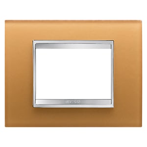GEWISS - GEWGW16203CO PLACCA LUX 3P VETRO OCRA