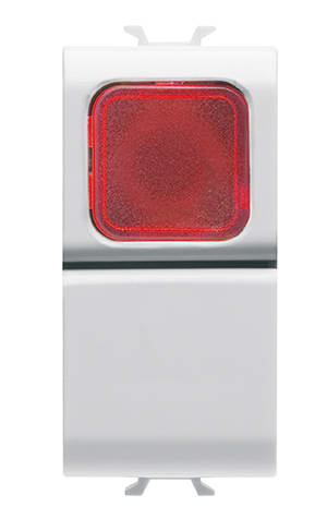 GEWISS - GEWGW10143 PULSANTE 1M 1P NA 16A SPIA ROSSA BIANCO