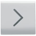 GEWISS - GEWGW10546 TASTO INTERCAMBIABILE - 22X22mm - FRECCIA ORIZZONTALE - BIANCO LUCIDO - CHORUSMART