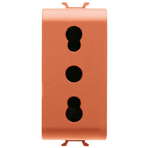 GEWISS - GEWGW10233 PR.1M 2P+T 16A BIV.P17-11 ST.ITA.ARANCIO