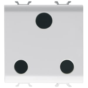GEWISS - GEWGW10297 PRESA STANDARD BRITANNICO 250V ac - 2P+T 15A - 2 MODULI - BIANCO LUCIDO - CHORUSMART