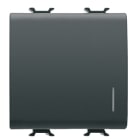 GEWISS - GEWGW12032 INTERRUTTORE UNIPOLARE 250V ac - 16AX ILLUMINABILE - CON DIFFUSORE - 2 MODULI - NERO SATINATO - CHORUSMART