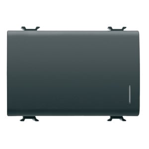 GEWISS - GEWGW12082 DEVIATORE UNIPOLARE 250V ac - 16AX ILLUMINABILE - CON DIFFUSORE - 3 MODULI - NERO SATINATO - CHORUSMART