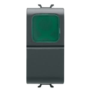 GEWISS - GEWGW12142 PULSANTE 1M 1P NA 16A SPIA VERDE NERO