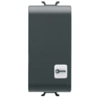 GEWISS - GEWGW12152 PULSANTE UNIPOLARE 250V ac - NA 16A ILLUMINABILE - CON LENTE NEUTRA SOSTITUIBILE - SIMBOLO CHIAVE - 1 MODULO - NERO SATINATO - CHORUSMART