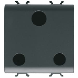 GEWISS - GEWGW12297 PRESA 2M 2P+T 15A ST.INGLESE NERO