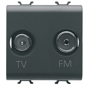GEWISS - GEWGW12381 PRESA TV+FM 2M NERO