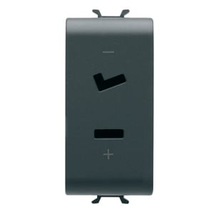 GEWISS - GEWGW12452 PRESA SELV 2P 6A 24V POLARIZZATA 1M NERO