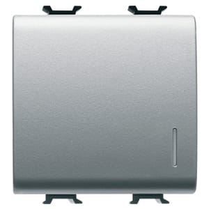 GEWISS - GEWGW14032F INTERRUTTORE UNIPOLARE 250V ac - MORSETTI CABLAGGIO RAPIDO - 16AX ILLUMINABILE - CON DIFFUSORE - 2 MODULI - TITANIO - CHORUSMART