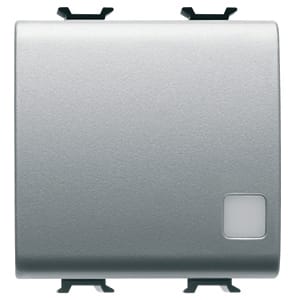 GEWISS - GEWGW14918 PULSANTE EL.2M SEGNALAZIONE LUM.TITANIO