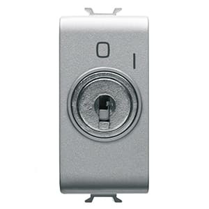 GEWISS - GEWGW14145 PULSANTE 1M 2P NA 10A+CHIAVE TITANIO