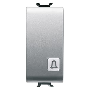 GEWISS - GEWGW14153 PULSANTE 1M 1P NA 16A CAMPANELLO TITANIO