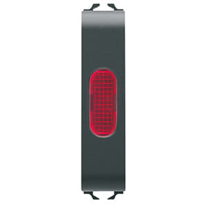 GEWISS - GEWGW12643 SPIA DI SEGNALAZIONE ROSSO 1/2M NERO