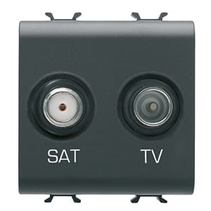 GEWISS - GEWGW12383 PRESA TV+SAT 2M NERO