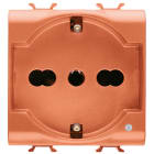 GEWISS - GEWGW10234 PR.2M 2P+T 16A BIV.ST.ITA./TED.ARANCIO