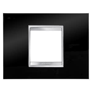 GEWISS - GEWGW16202TN PLACCA LUX - IN TECNOPOLIMERO - 2 POSTI - NERO TONER - CHORUSMART