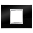 GEWISS - GEWGW16202TN PLACCA LUX - IN TECNOPOLIMERO - 2 POSTI - NERO TONER - CHORUSMART