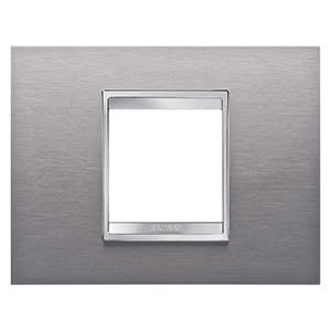 GEWISS - GEWGW16202MI PLACCA LUX 2P INOX SPAZZOLATO