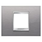 GEWISS - GEWGW16202MI PLACCA LUX 2P INOX SPAZZOLATO