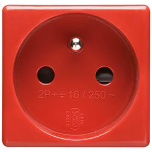 GEWISS - GEWGW20312 PRESA 2P+T 16A ST.FRANCESE ROSSO