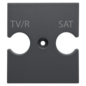 GEWISS - GEWGW12387 SUPPORTO UNIVERSALE - PRESE COMBINATE TV/R-SAT - NERO SATINATO - CHORUSMART
