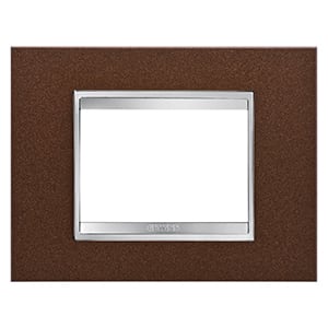 GEWISS - GEWGW16203MD PLACCA LUX 3P METAL FINITURA ACIDATA