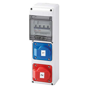 GEWISS - GEWGW68226N Q-DIN5 ASD 2PR.IEC309 IP44/IP54