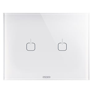 GEWISS - GEWGW16952CB PLACCA ICE TOUCH 3P BIANCO 2 SIMBOLI