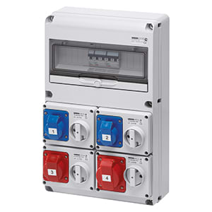 GEWISS - GEWGW68206N Q-DIN14 ASD 4PR.BL.OR.SBF IP44