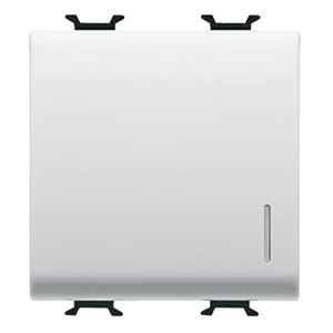 GEWISS - GEWGW10172 PULSANTE UNIPOLARE 250V ac - NA 16A ILLUMINABILE - CON DIFFUSORE - 2 MODULI - BIANCO LUCIDO - CHORUSMART