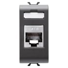 GEWISS - GEWGW12424 PRESA RJ45 - CATEGORIA 6 - FTP - 1 MODULO CHORUSMART - NERO SATINATO