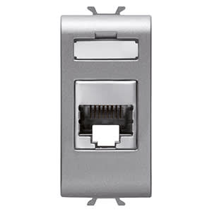 GEWISS - GEWGW14422 PRESA RJ45 - CATEGORIA 5e - FTP - 1 MODULO CHORUSMART - TITANIO