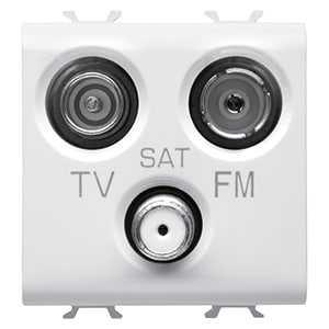 GEWISS - GEWGW10382 PRESA TV+FM+SAT 2M BIANCO