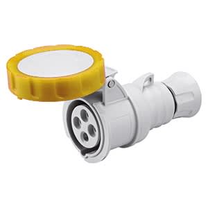 GEWISS - GEWGW62024H PRESA MOBILE DIRITTA HP - IP66/IP67/IP68/IP69 - 3P+T 16A 100-130V 50/60HZ - GIALLO - 4H - CABLAGGIO A VITE