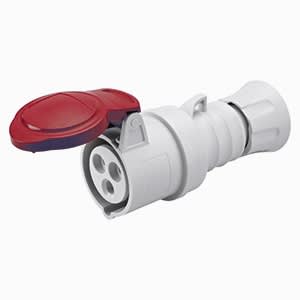 GEWISS - GEWGW62008FH PRESA MOBILE DIRITTA HP - IP44/IP54 - 3P+T 16A 380-415V 50/60HZ - ROSSO - 6H - CABLAGGIO RAPIDO