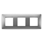 GEWISS - GEWGW16126VT PLACCA ONE INTERNATIONAL - IN TECNOPOLIMERO VERNICIATO - 2+2+2 POSTI ORIZZONTALE - TITANIO - CHORUSMART