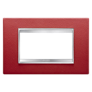 GEWISS - GEWGW16204PR PLACCA LUX 4P PELLE RUBINO